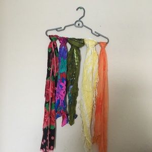 5 scarfs
